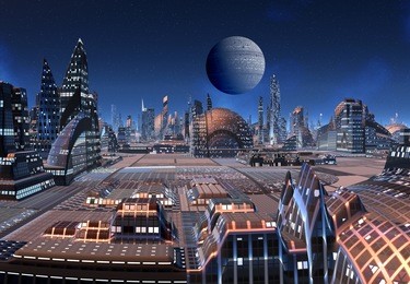 futuristic cityscape