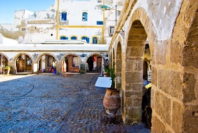 a traditional market in the old portuguese city of essaouira, morocco