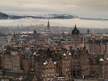 edinburgh city view as seen from nelson monument
