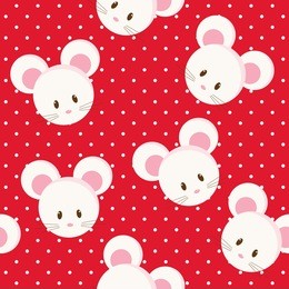 seamless bright background with cartoon mouse