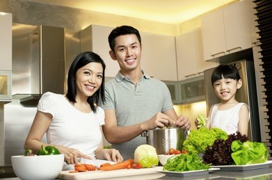asian family kitchen lifestyle
