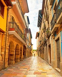 nice houses in the old town of the city