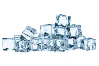 ice cubes isolated on white background