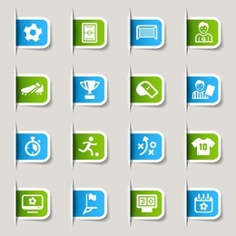 label - soccer icons