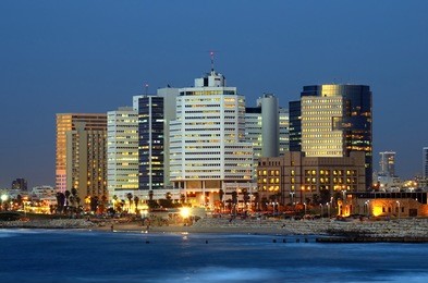 skyline of tel aviv, israel.