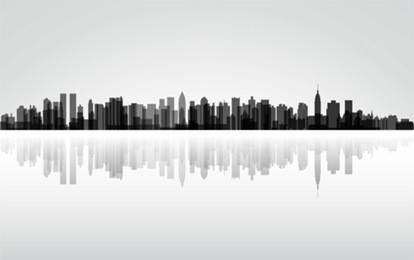 city new york panorama, vector