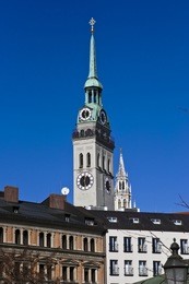 the tower of st. peter's church, munich, germany