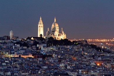 sacre coeur at the summit of montmartre, paris