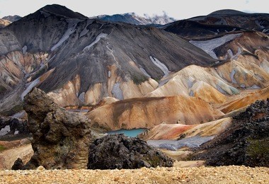 lava field at landmannalaugar, iceland