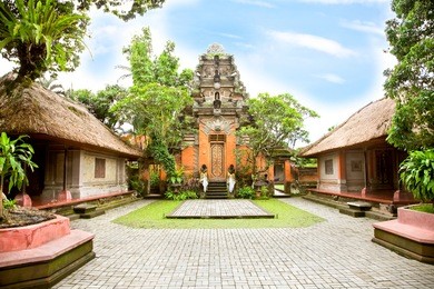 inside the ubud palace, bali, indonesia