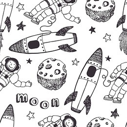 rockets and astronauts pattern
