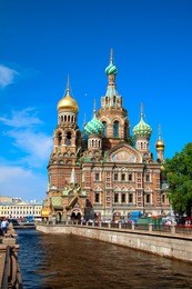 church of the savior on blood - very famous landmark in saint petersburg, russia