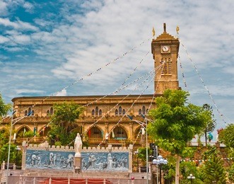 cathedral of christ the king in nha trang, vietnam, southeast asia