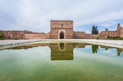 el badi palace audience pavilion at marrakech, morocco