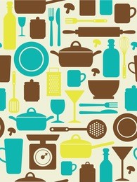 seamless kitchen pattern. vector illustration