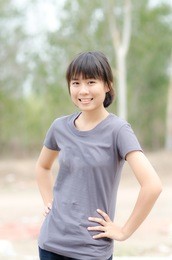 portrait of asian teenager