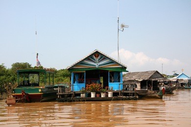 floating house - tonle sap, cambodia