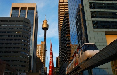 sydney city, sydney tower and monorail