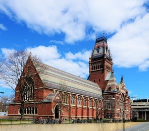 memorial hall at harvard university in boston, massachusetts. memorial hall was erected in honor of harvard graduates who fought for the union in the american civil war.