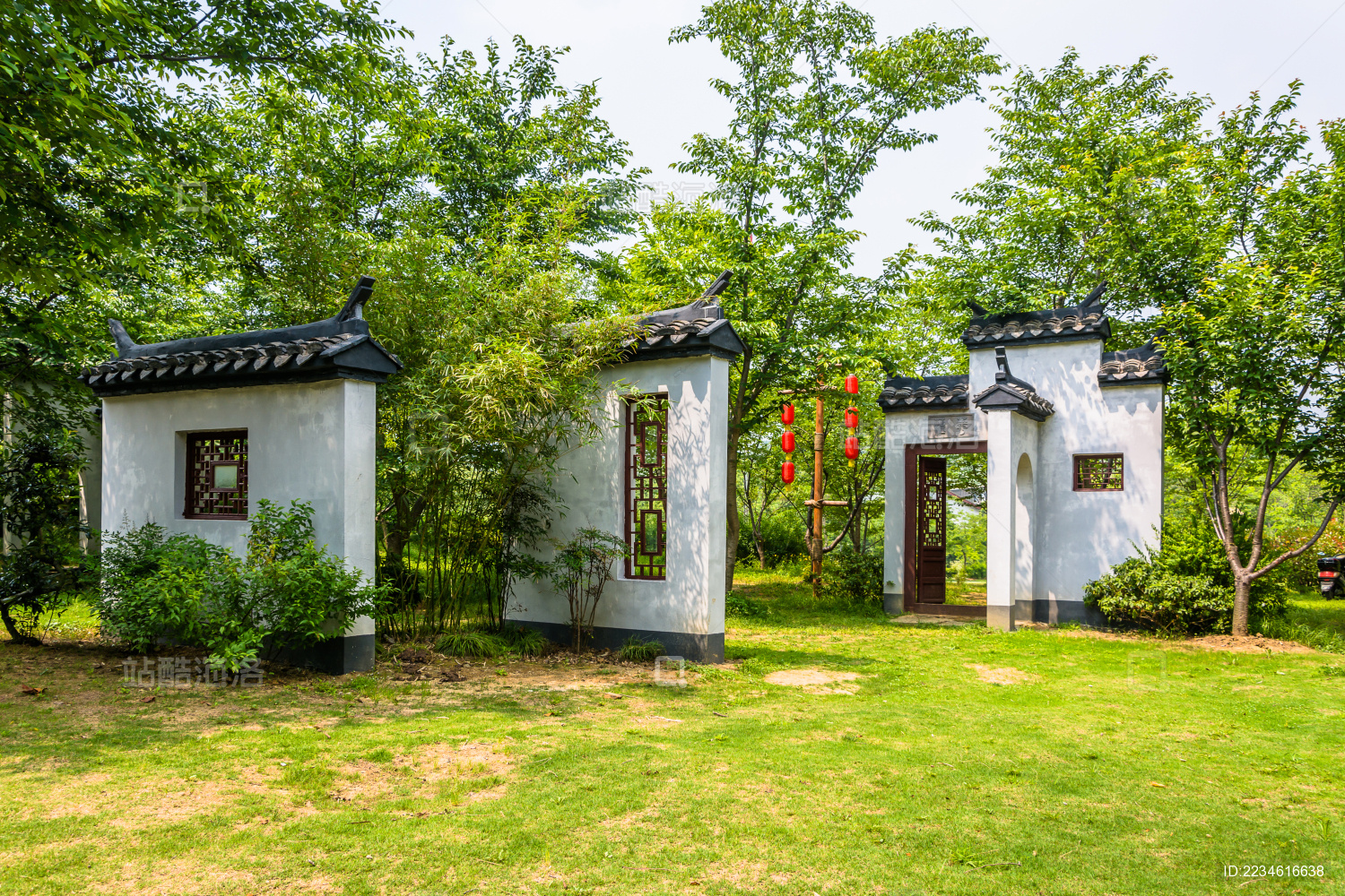 Green grass on a golf field
