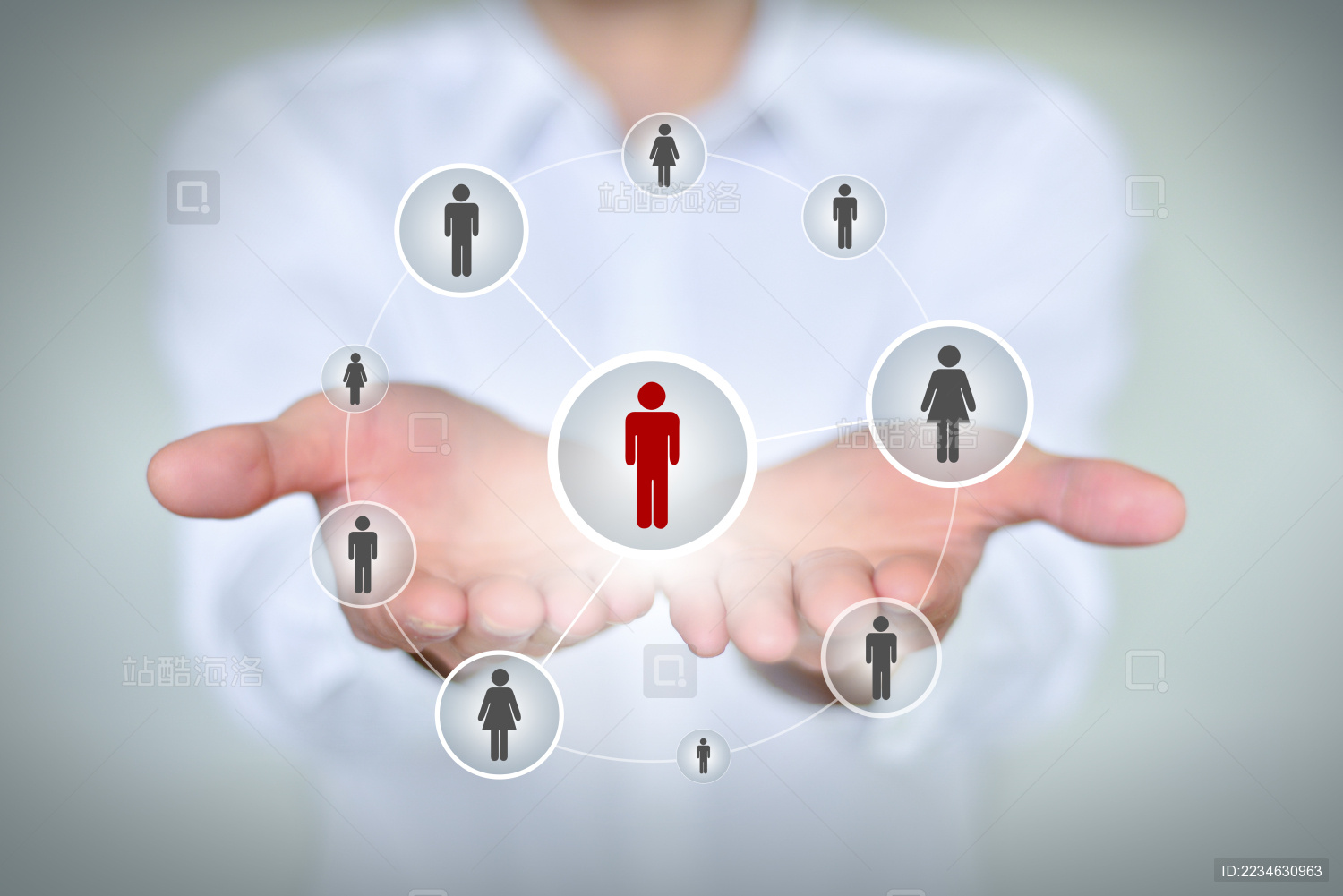 business  technology  internet  networking and recruitment concept