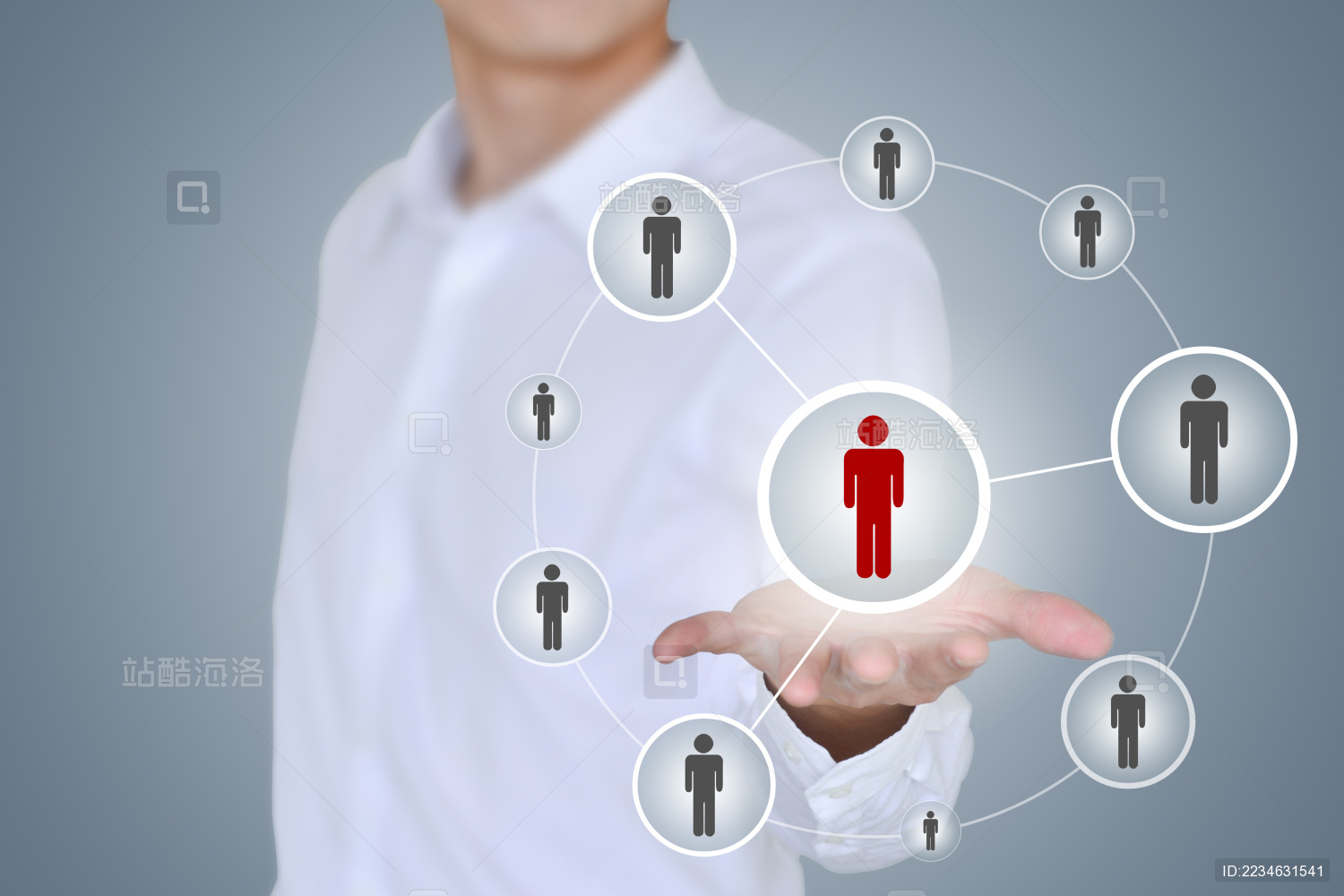 business  technology  internet  networking and recruitment concept