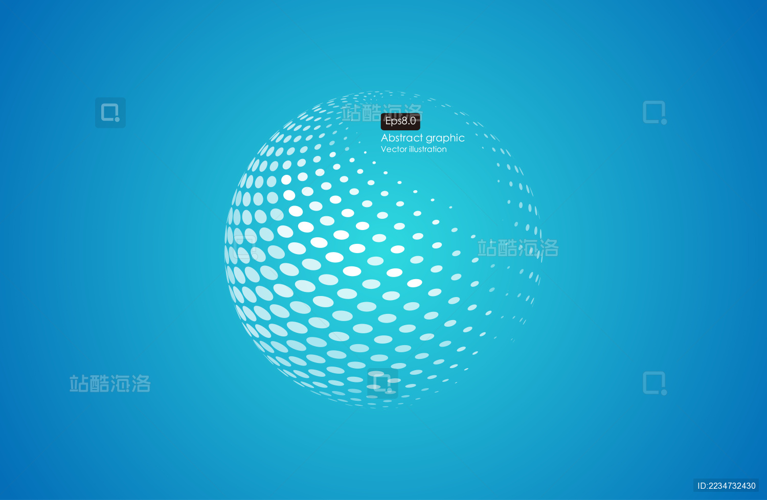 抽象圆点组成球体背景 3D球体