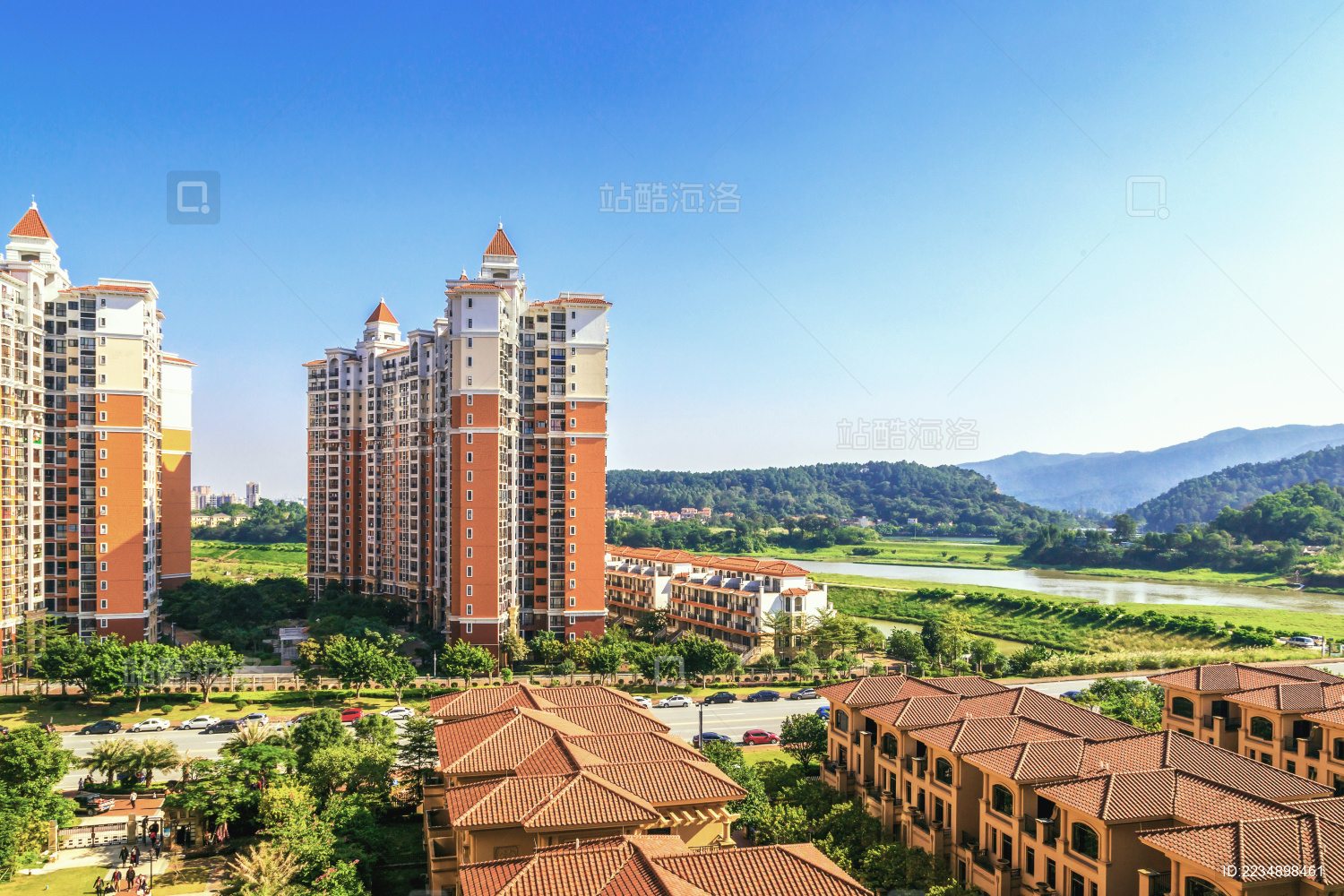 现代高端住宅小区外景