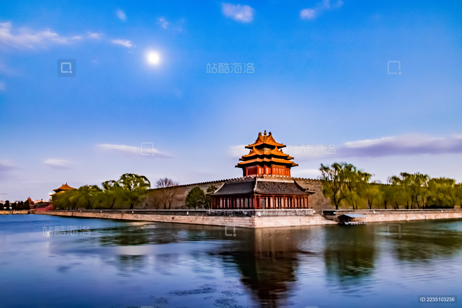 北京市故宫角楼古建筑景观