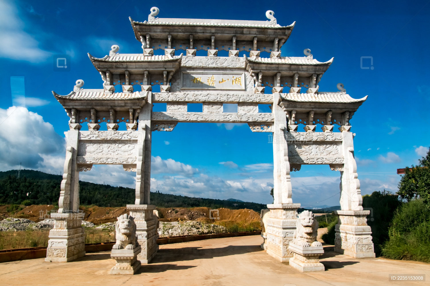 云南省澄江县牌楼古建筑景观
