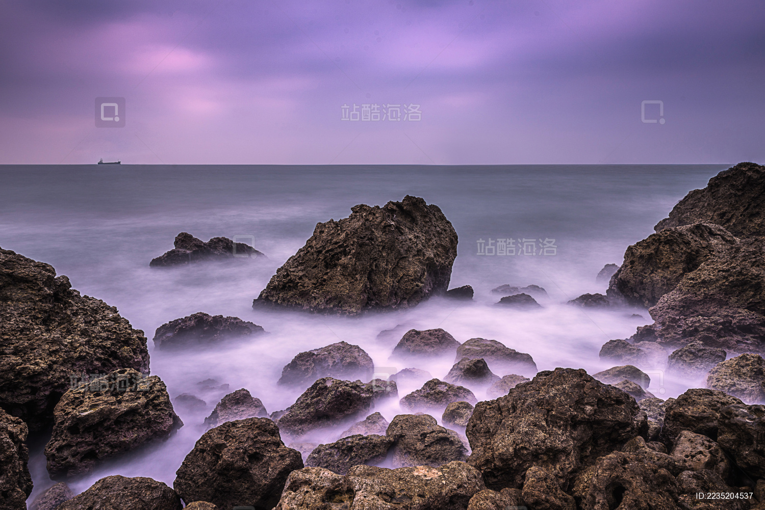 大海的慢门摄影