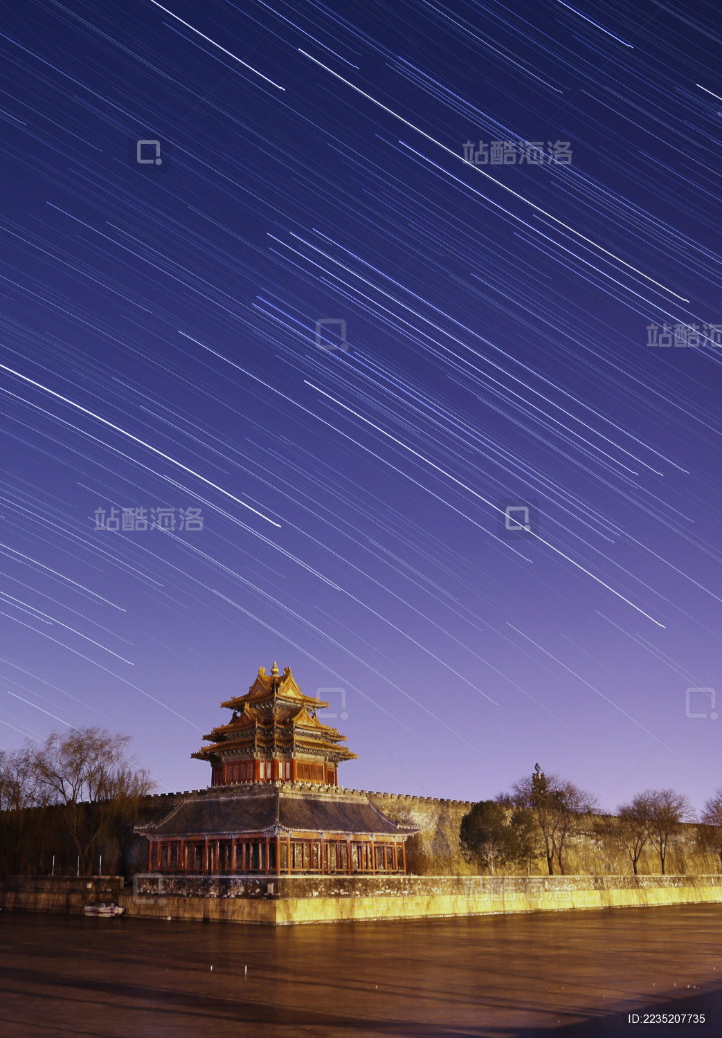 北京故宫角楼星轨