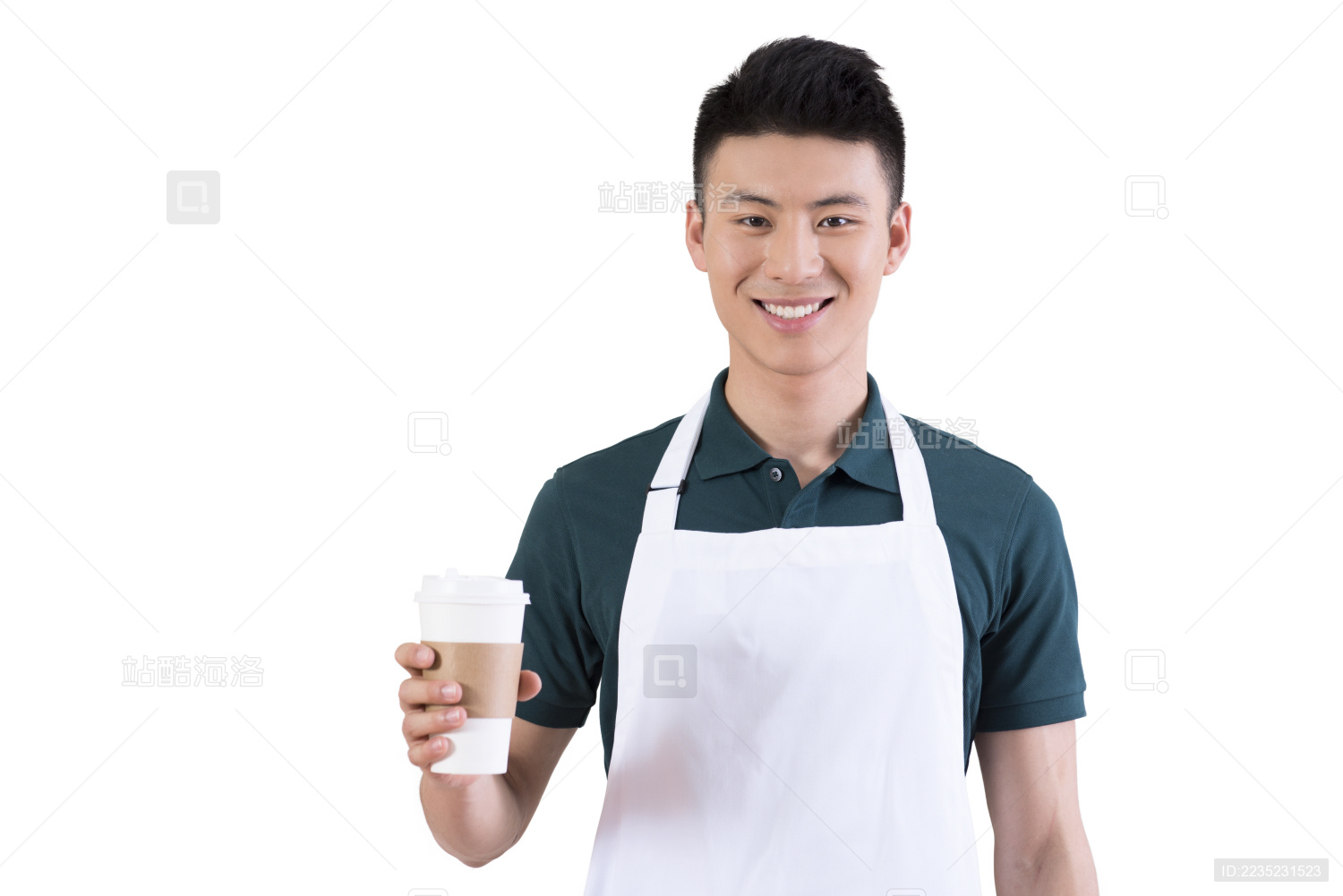 肖像年轻的服务生