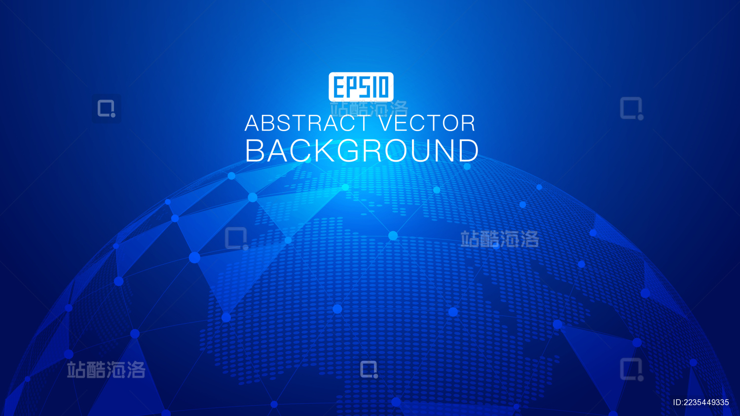 数码地球、点线面链接结合组成发光地球科技背景 科技效果的地球矢量元素