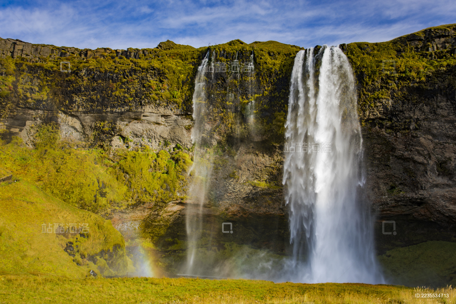 冰岛塞利亚兰大瀑布