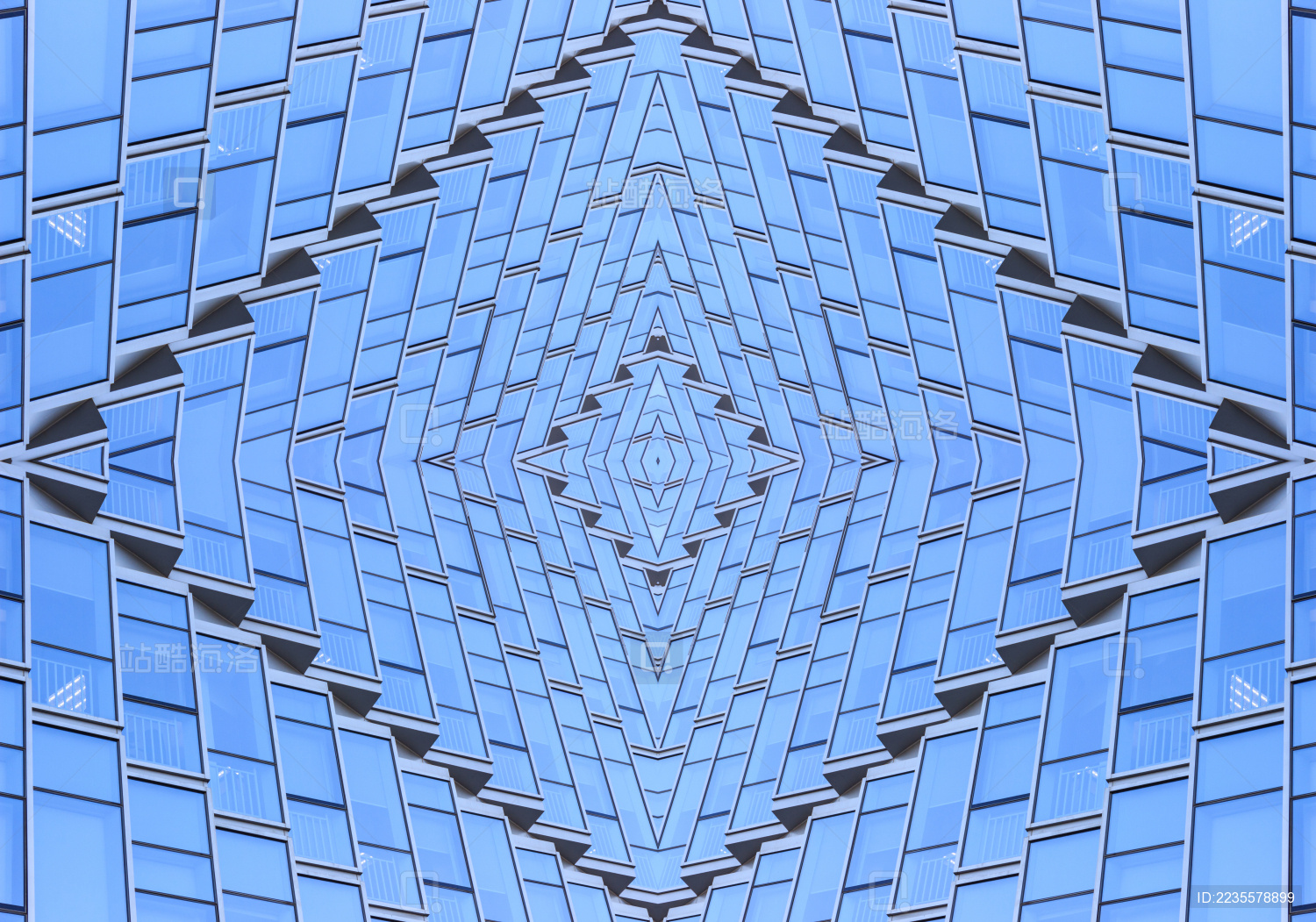 对称的几何图形/美丽玻璃窗背景素材