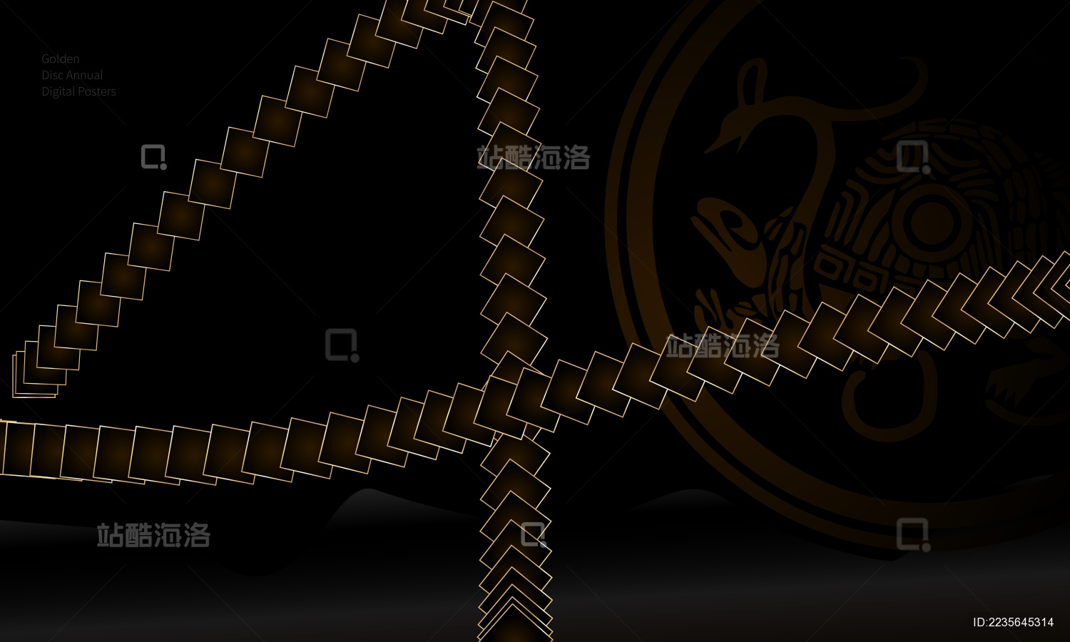 数字线条变形纪海报