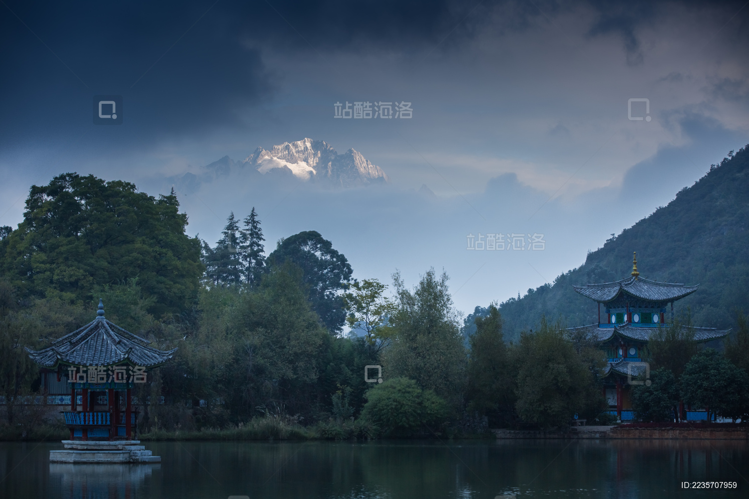 中国去南丽江玉泉公园风光