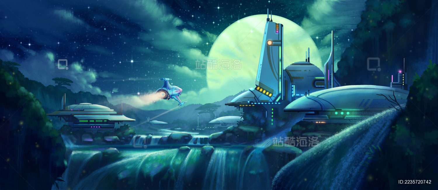 外星基地（夜晚）