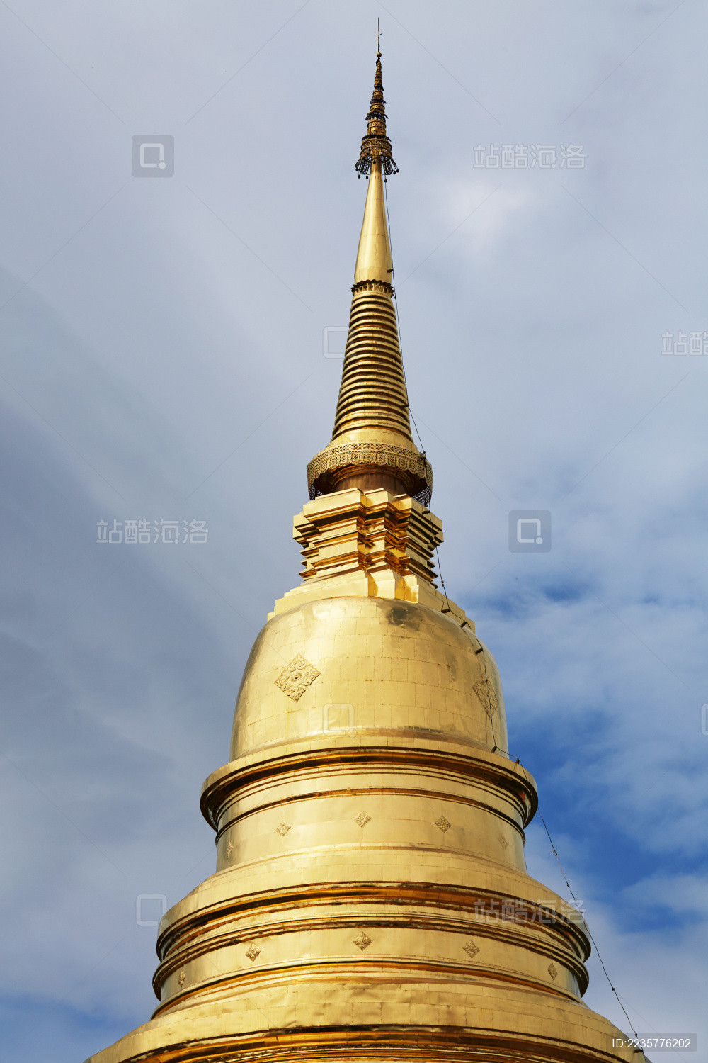 泰国寺庙金色建筑 特写镜头