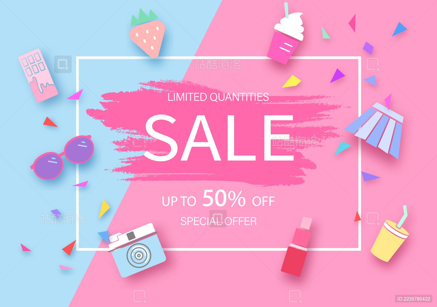 夏日特价banner 矢量EPS 10格式