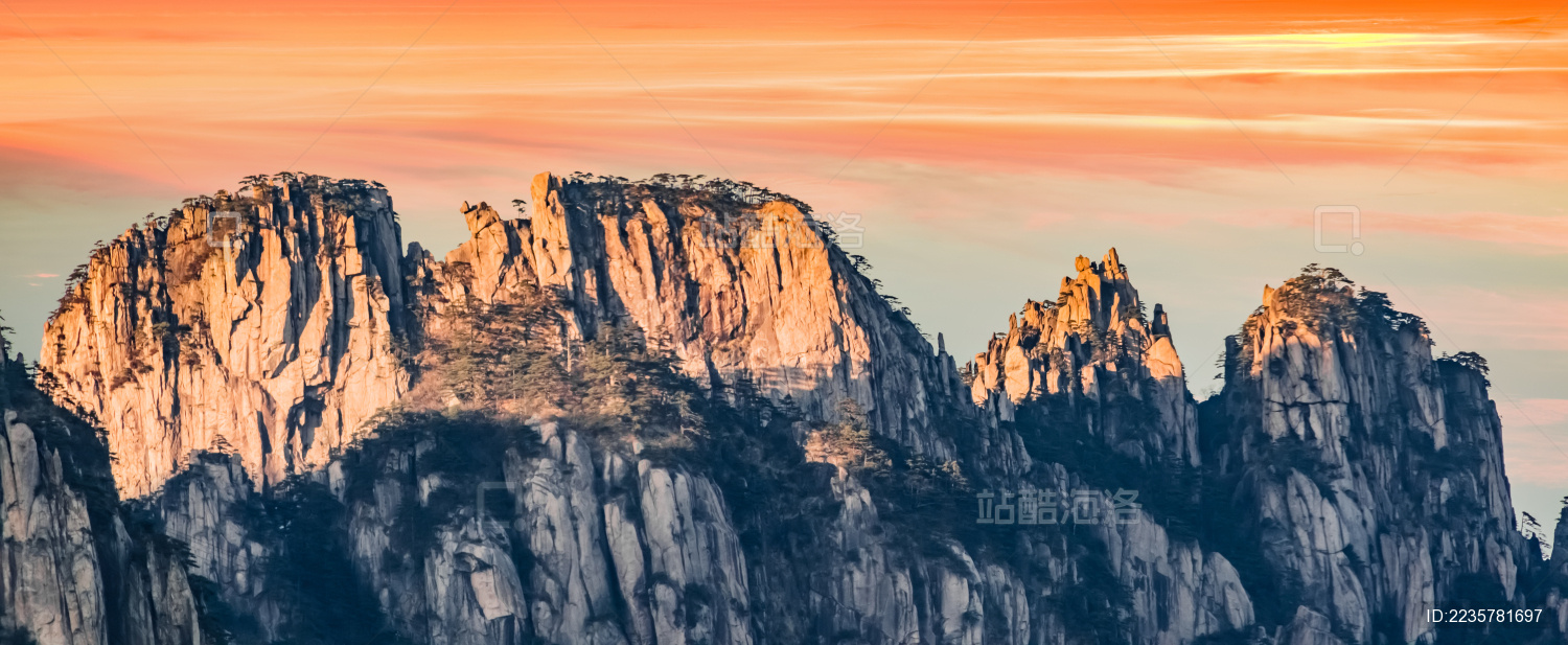 安徽省黄山市黄山风景区东海大峡谷自然景观