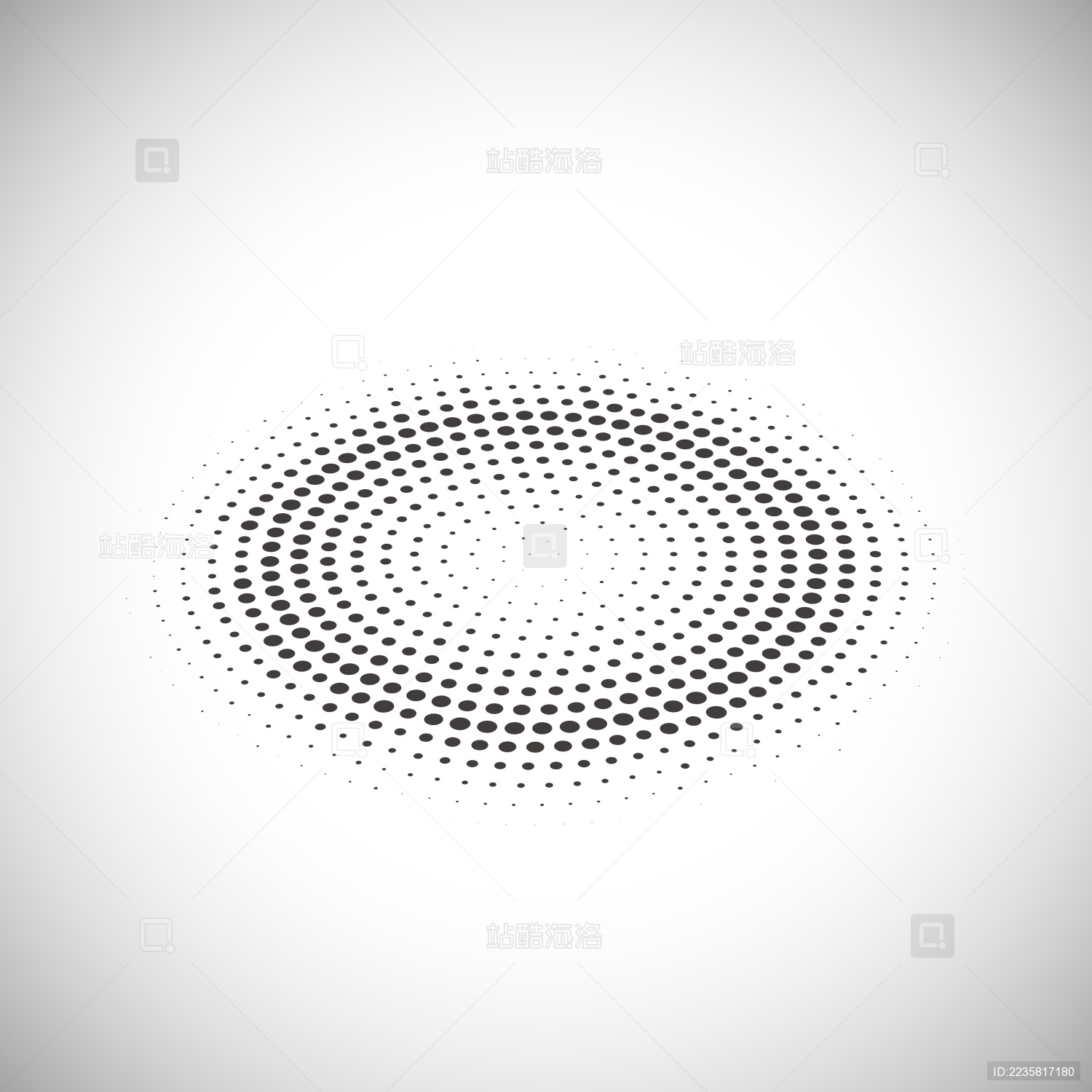 抽象网点设计 圆形放射状图案设计艺术效果