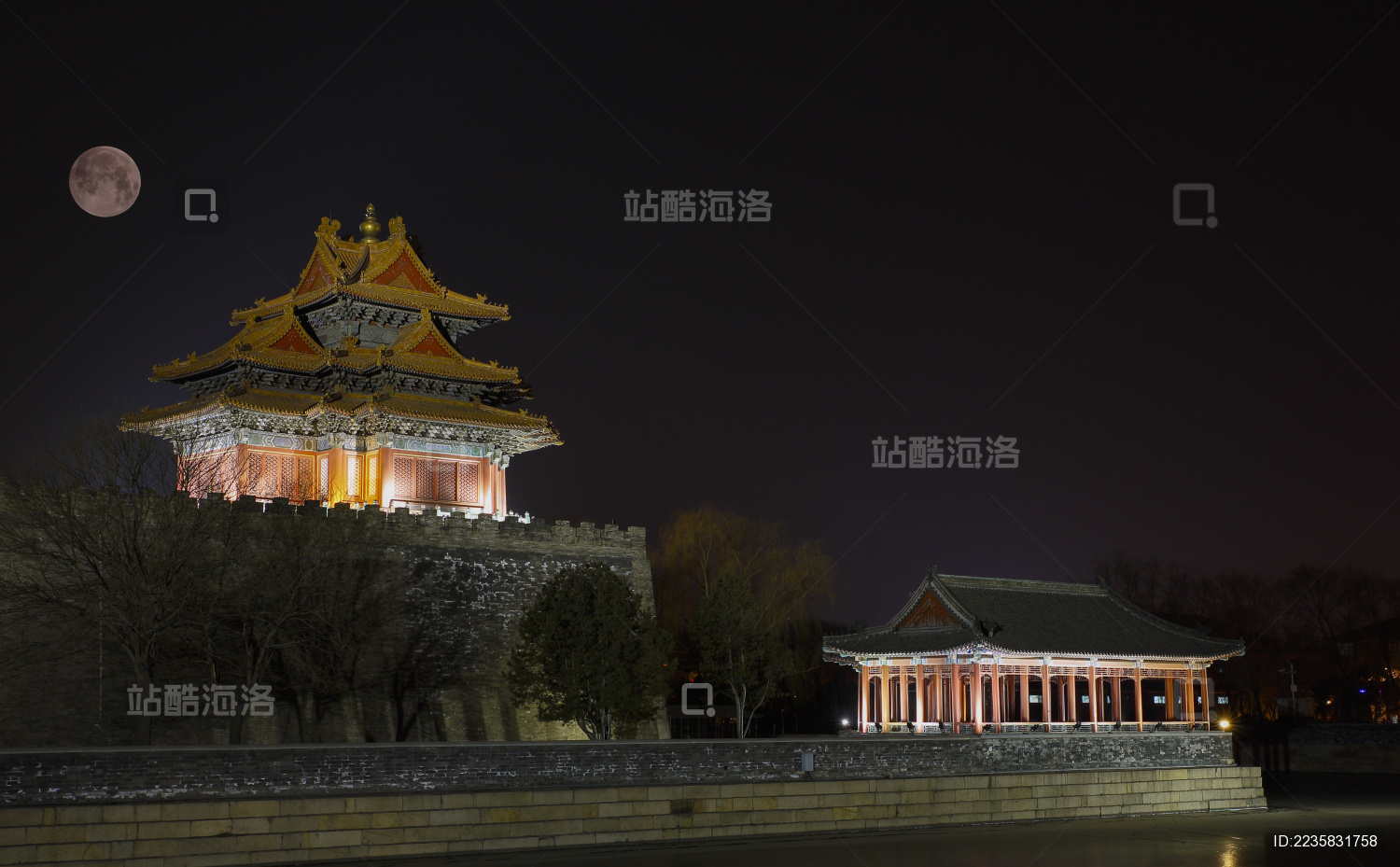 北京故宫角楼夜景