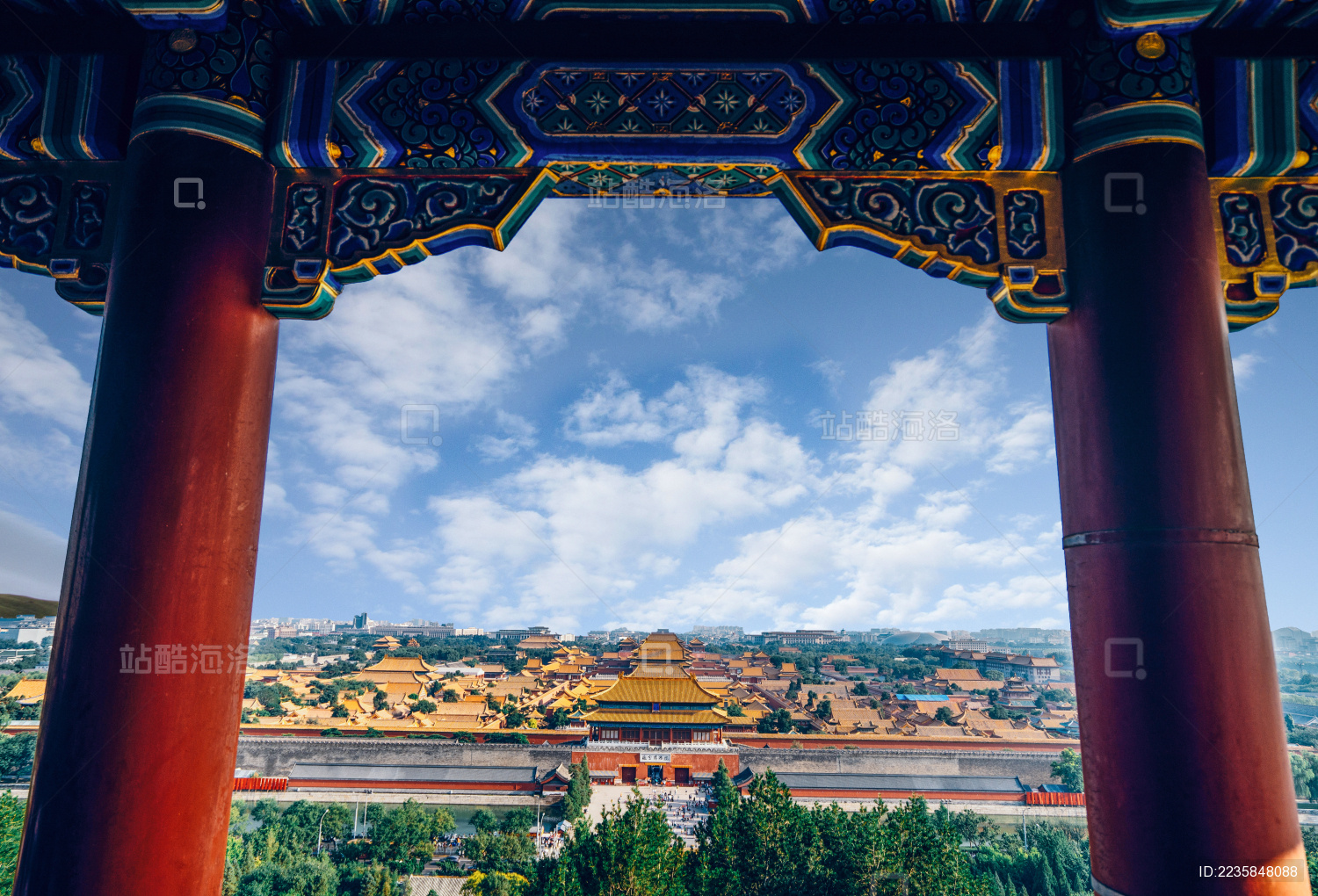 高处俯瞰故宫博物院全景