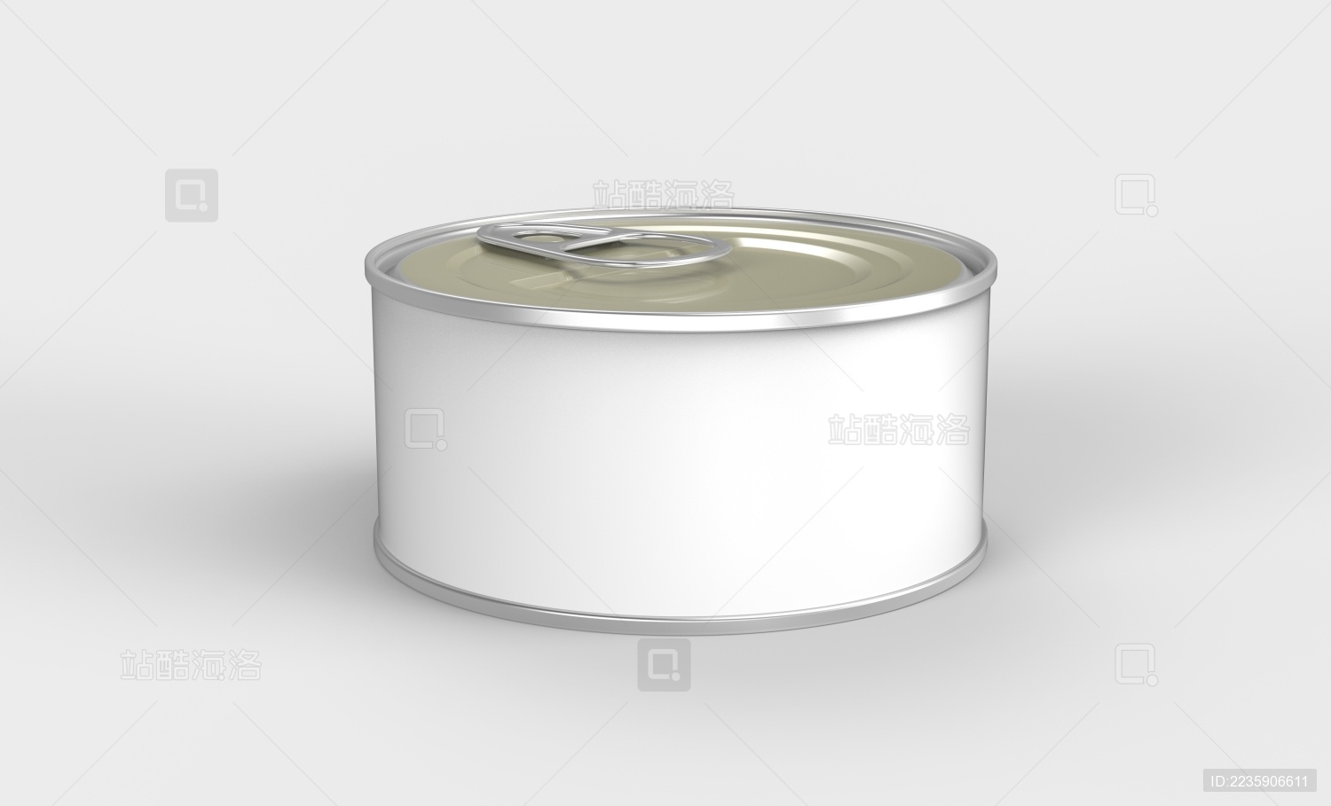 3D贴图用白底易拉罐效果图