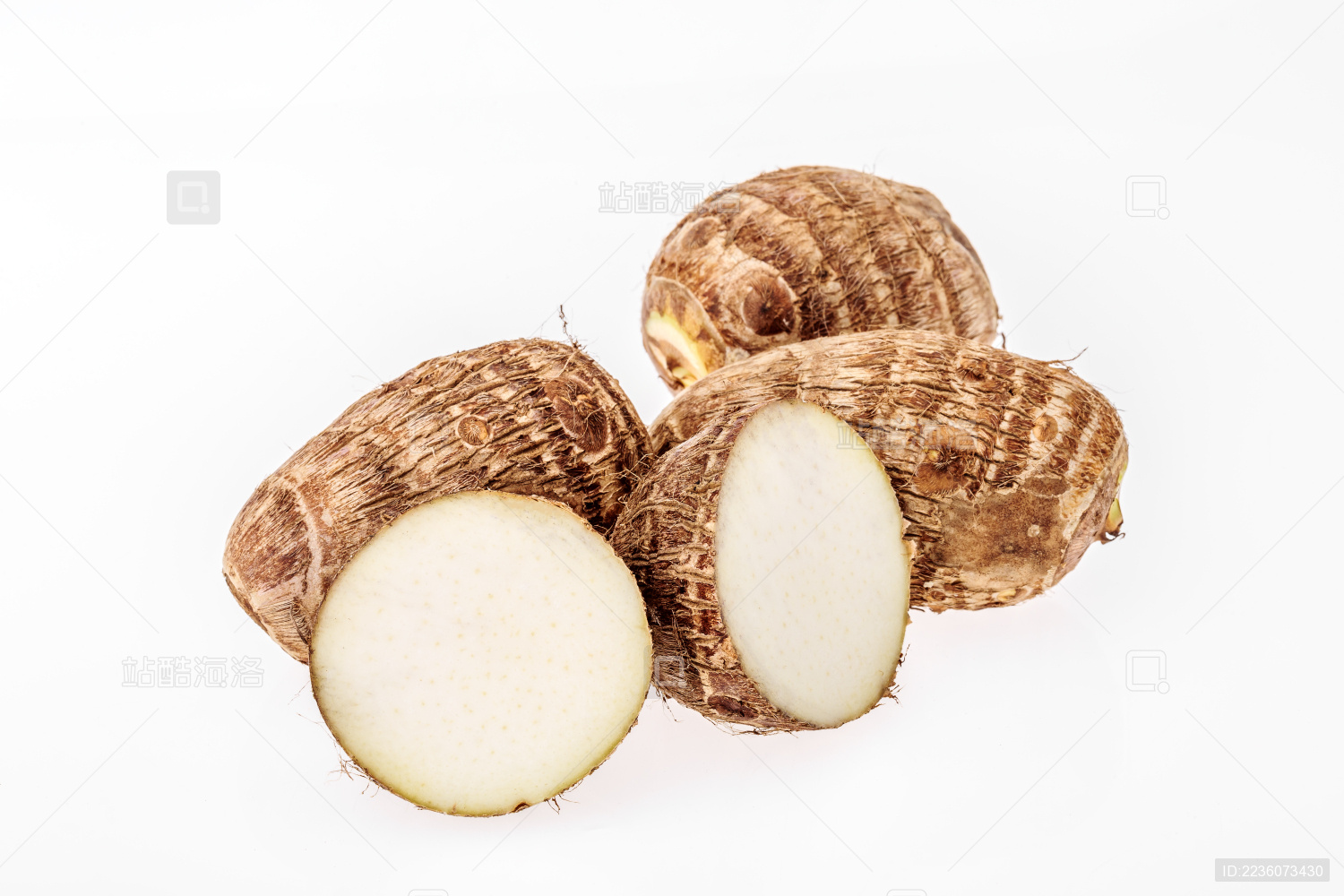 白色背景小芋头