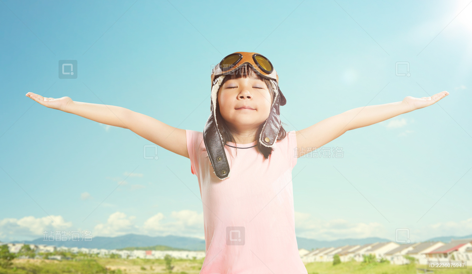 小女孩梦想成为伟大飞行员的梦想