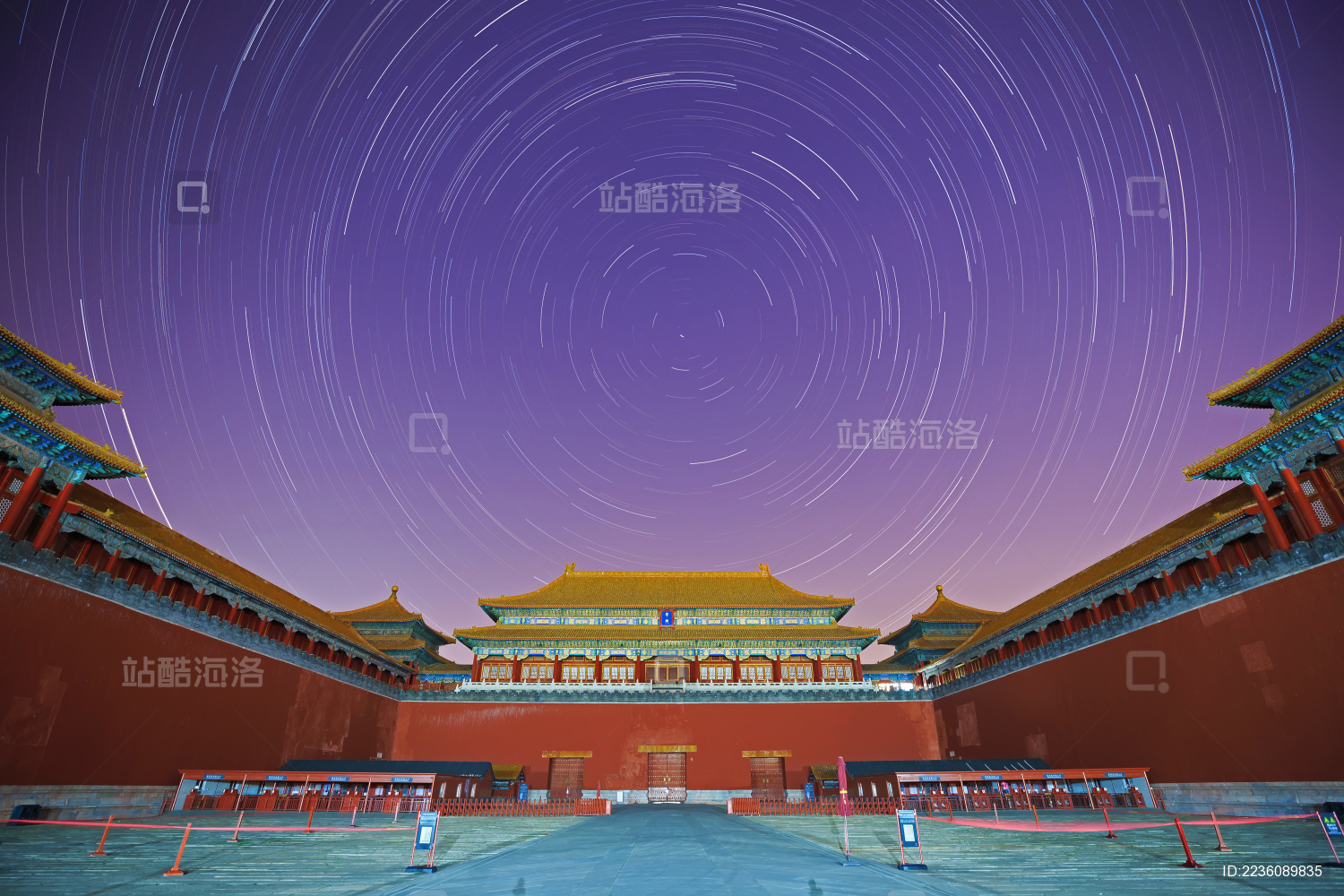 北京故宫午门星轨