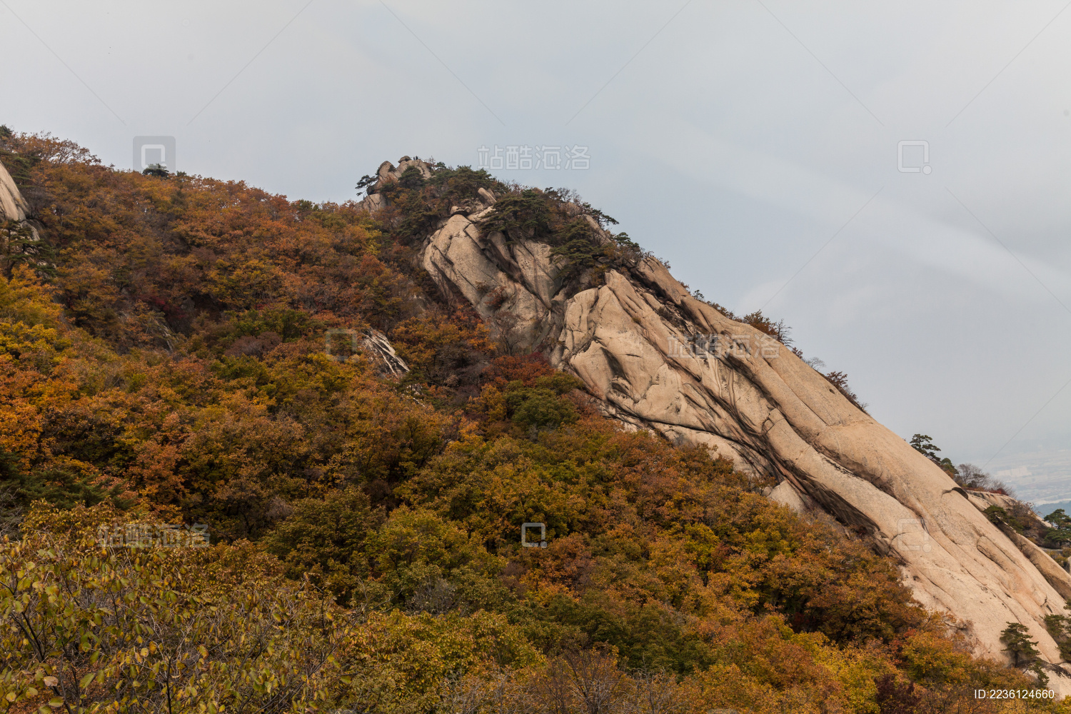 中国辽宁丹东秋季凤凰山的景色